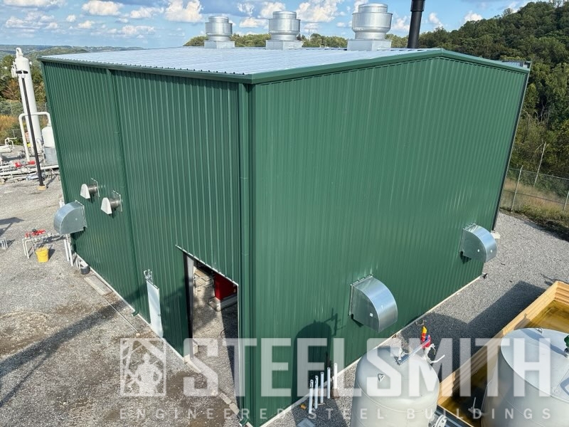 Sheeting installed on microgrid building